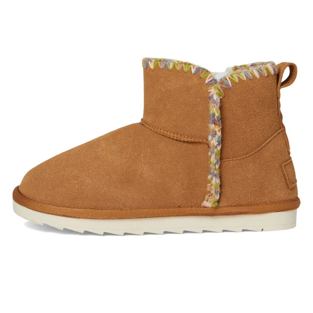 Mia Rubye LGK1050 Girls US 5 M Chestnut Suede Faux Fur Lined Snow Boots HTAT1863